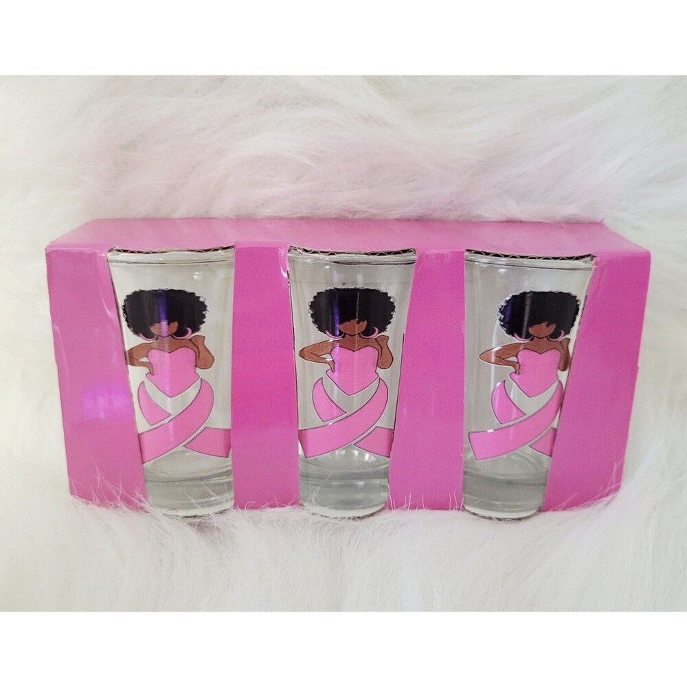 Breast Cancer Awareness shot glass set
